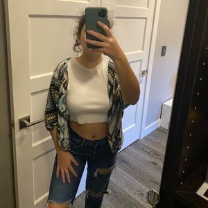 Knitted Short sleeve kimono